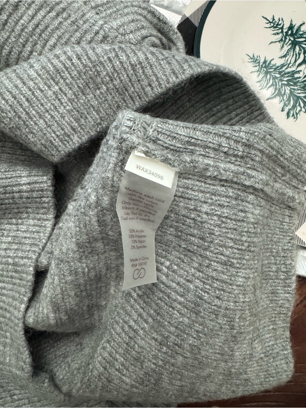 NWT Calia Journey Ribbed Knit Hoodie Sweater Gray Womens Casual Athleisure XS - Picture 4 of 5